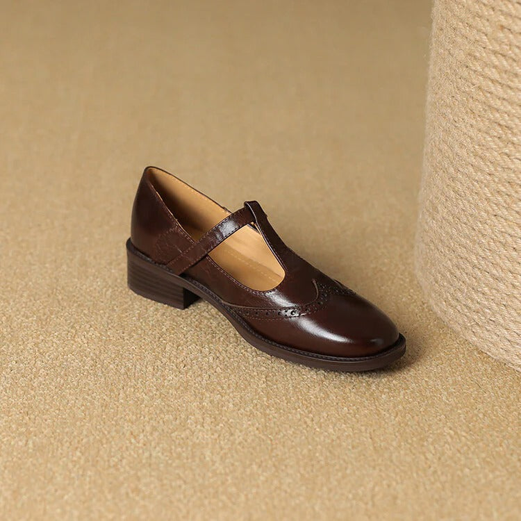 Ruelle Leather Mary Janes