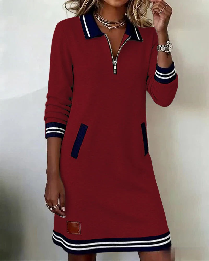 Elara | Long Sleeve Midi Dress