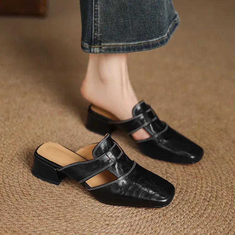 Maréa Genuine Leather Mules