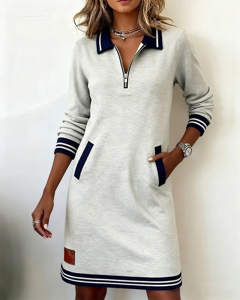 Elara | Long Sleeve Midi Dress