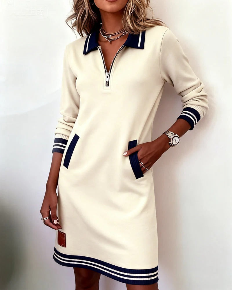 Elara | Long Sleeve Midi Dress