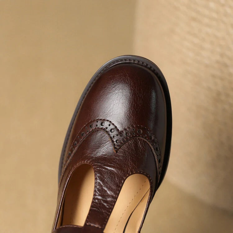 Ruelle Leather Mary Janes