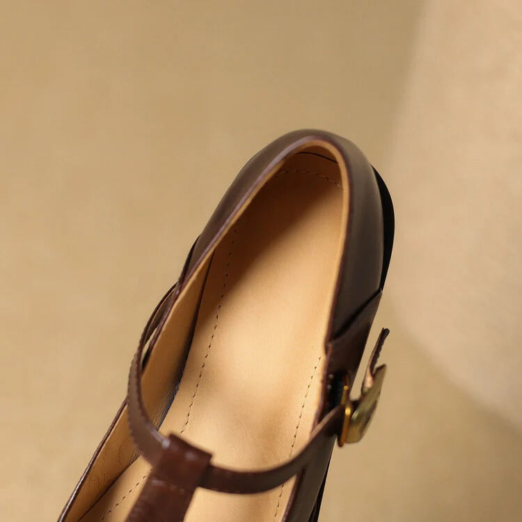 Ruelle Leather Mary Janes