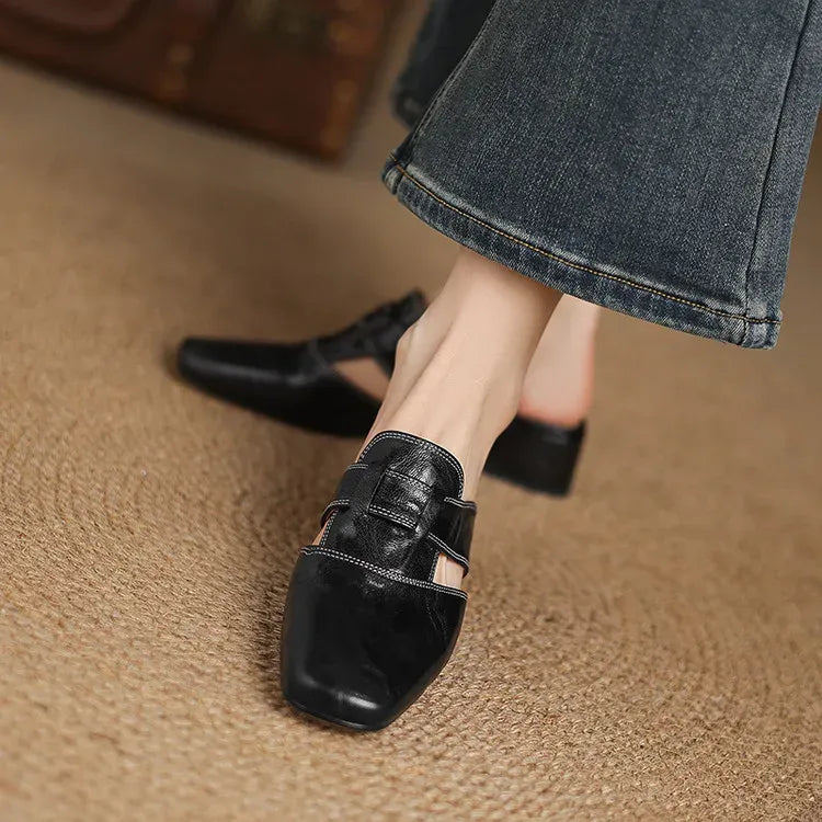 Maréa Genuine Leather Mules