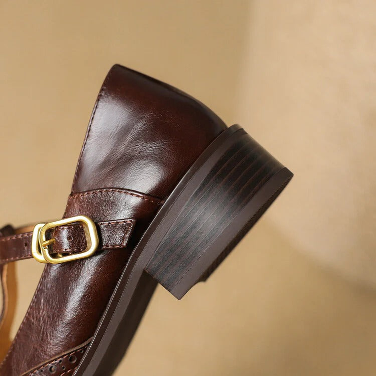 Ruelle Leather Mary Janes