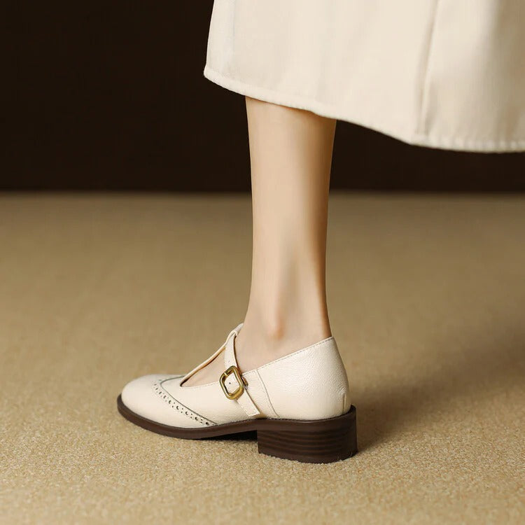 Ruelle Leather Mary Janes