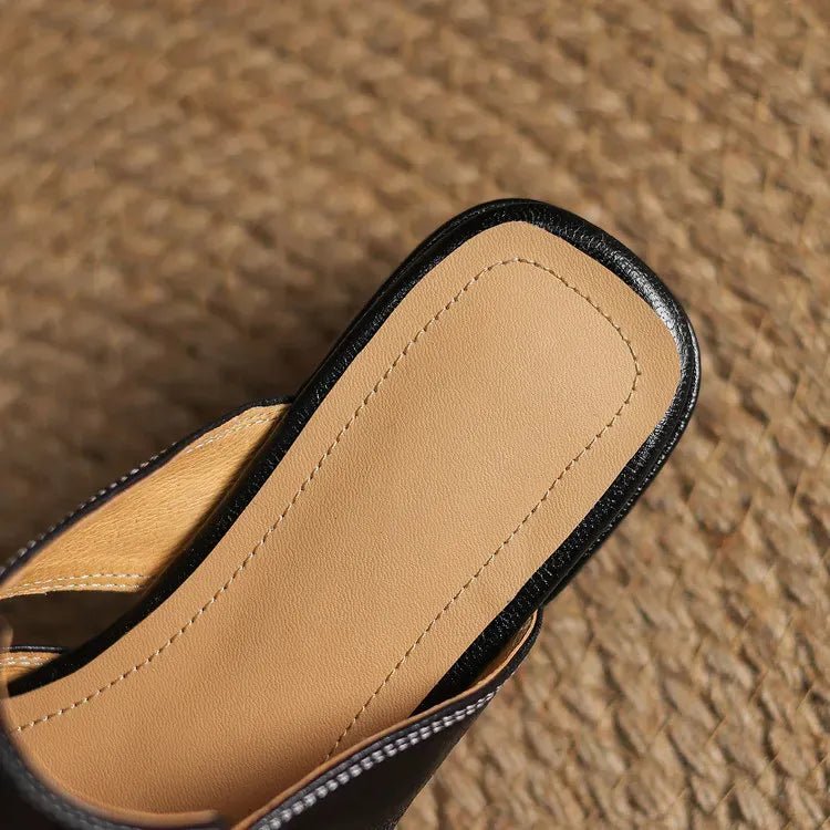 Maréa Genuine Leather Mules