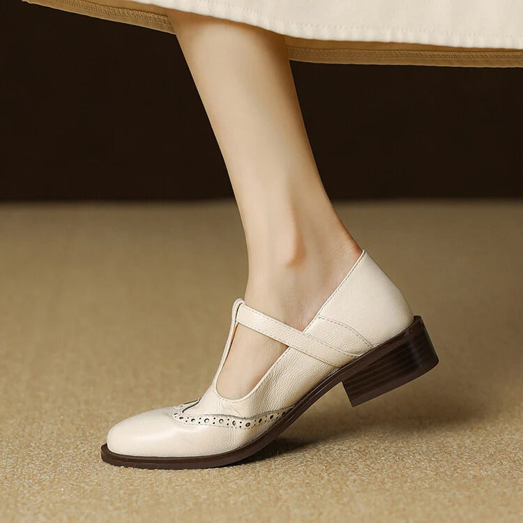 Ruelle Leather Mary Janes