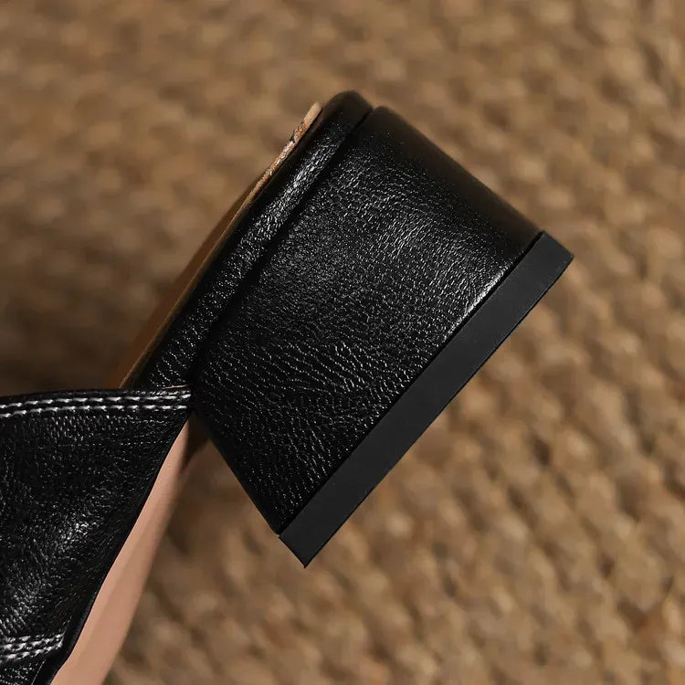 Maréa Genuine Leather Mules