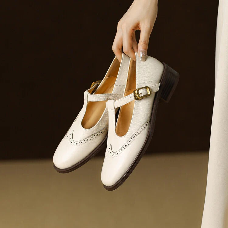 Ruelle Leather Mary Janes