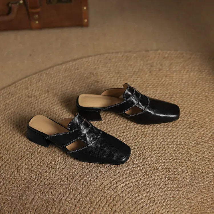 Maréa Genuine Leather Mules