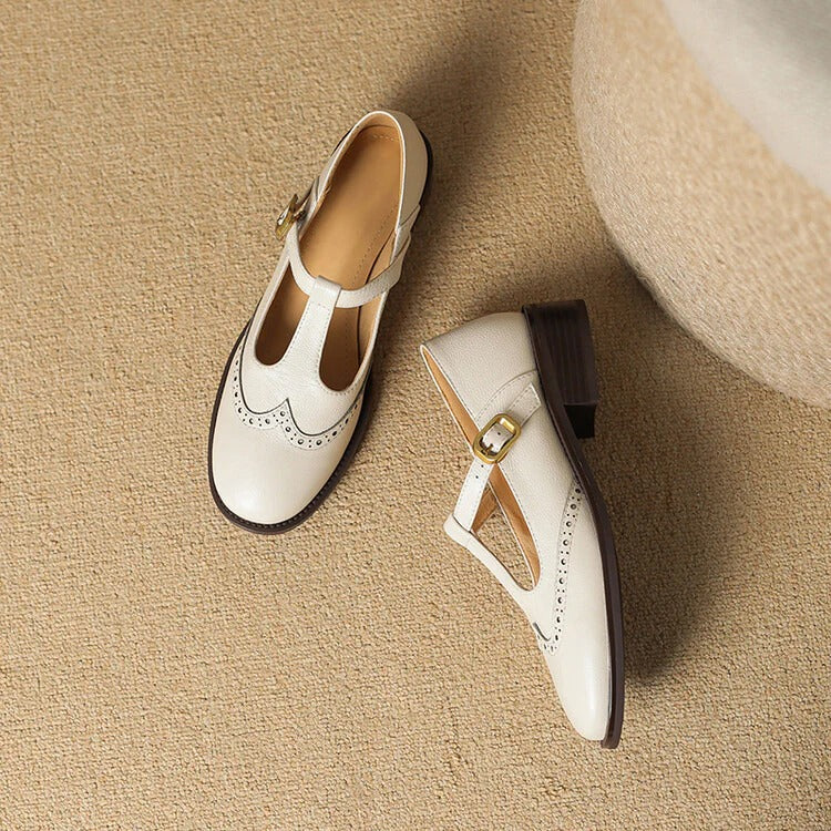Ruelle Leather Mary Janes