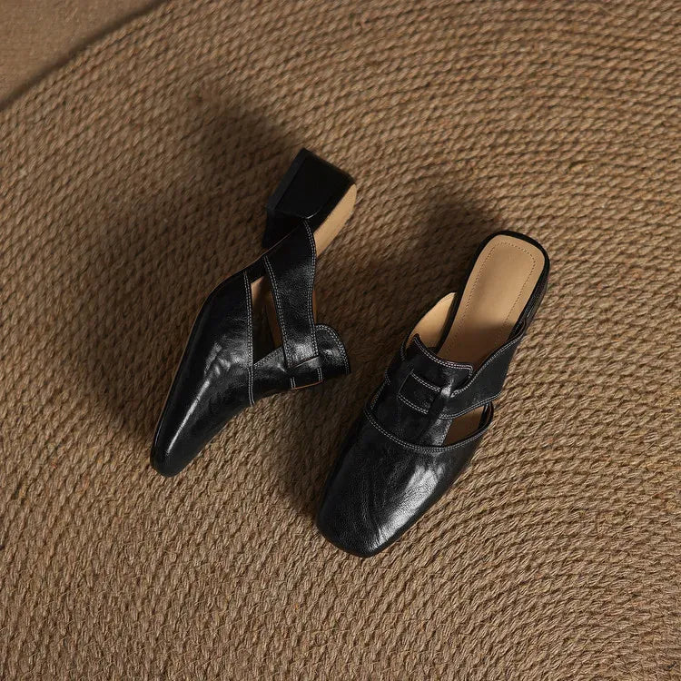 Maréa Genuine Leather Mules