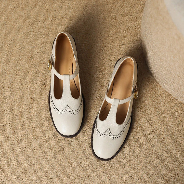 Ruelle Leather Mary Janes