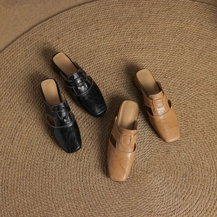 Maréa Genuine Leather Mules