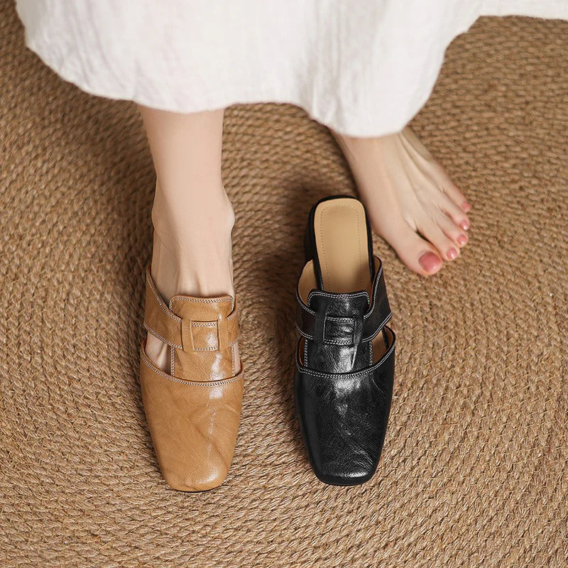 Maréa Genuine Leather Mules