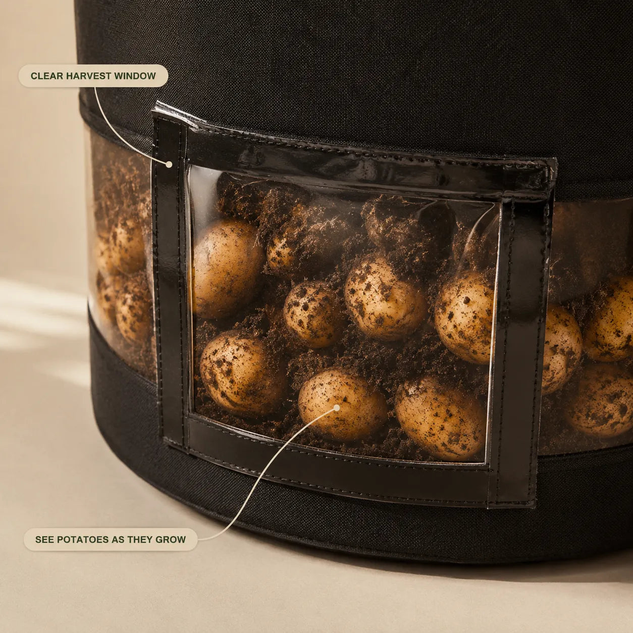 Growvia – Potato Grow Bag with Clear Harvest Window