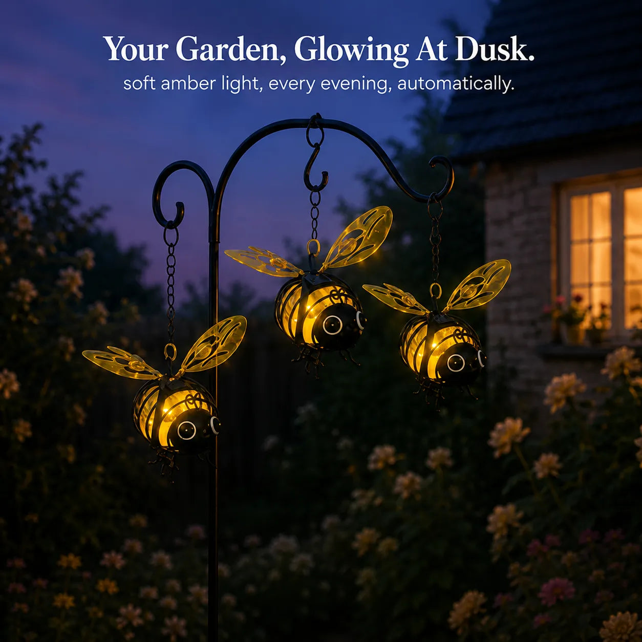 Beeloom – Solar Hanging Bee Lamp for Garden
