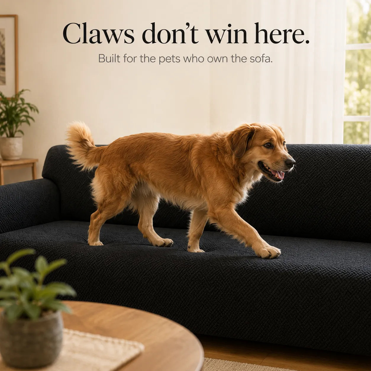 Covella – Stretch Jacquard polyester Sofa Cover with Anti-Slip Foam Rods