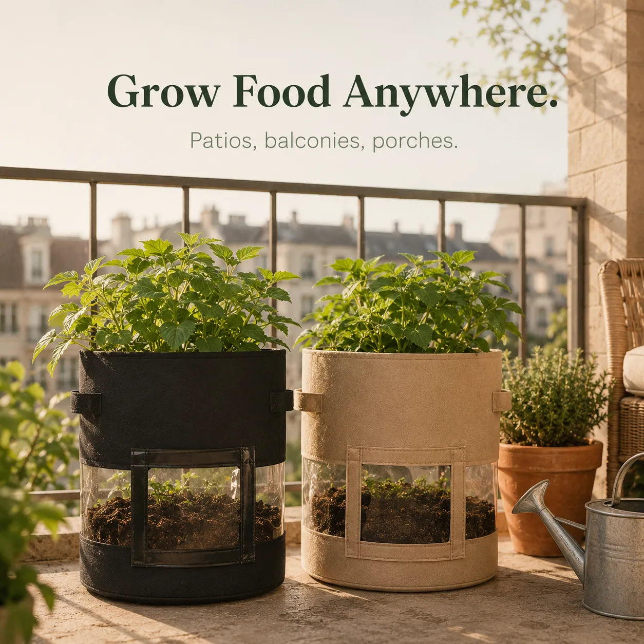 Growvia – Potato Grow Bag with Clear Harvest Window