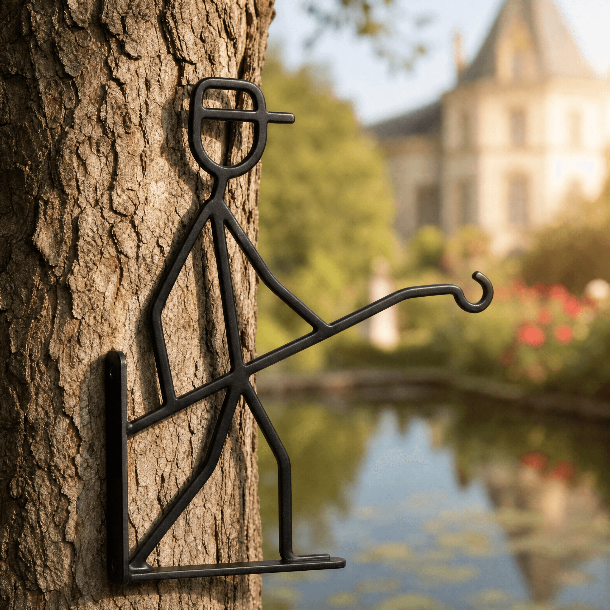 Ironley – Hand-Forged Iron Fisherman Garden Bracket