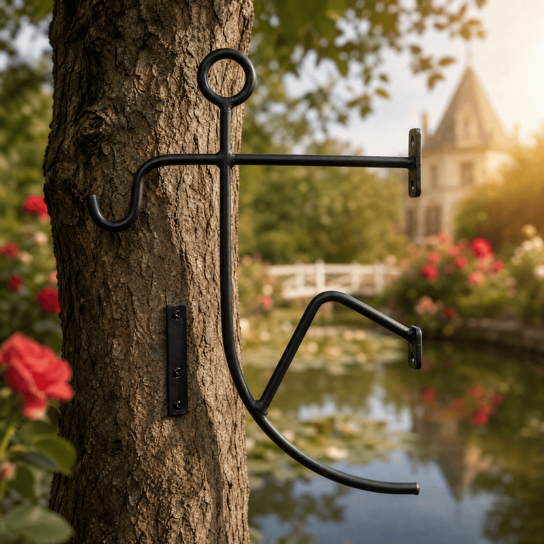 Ironley – Hand-Forged Iron Fisherman Garden Bracket