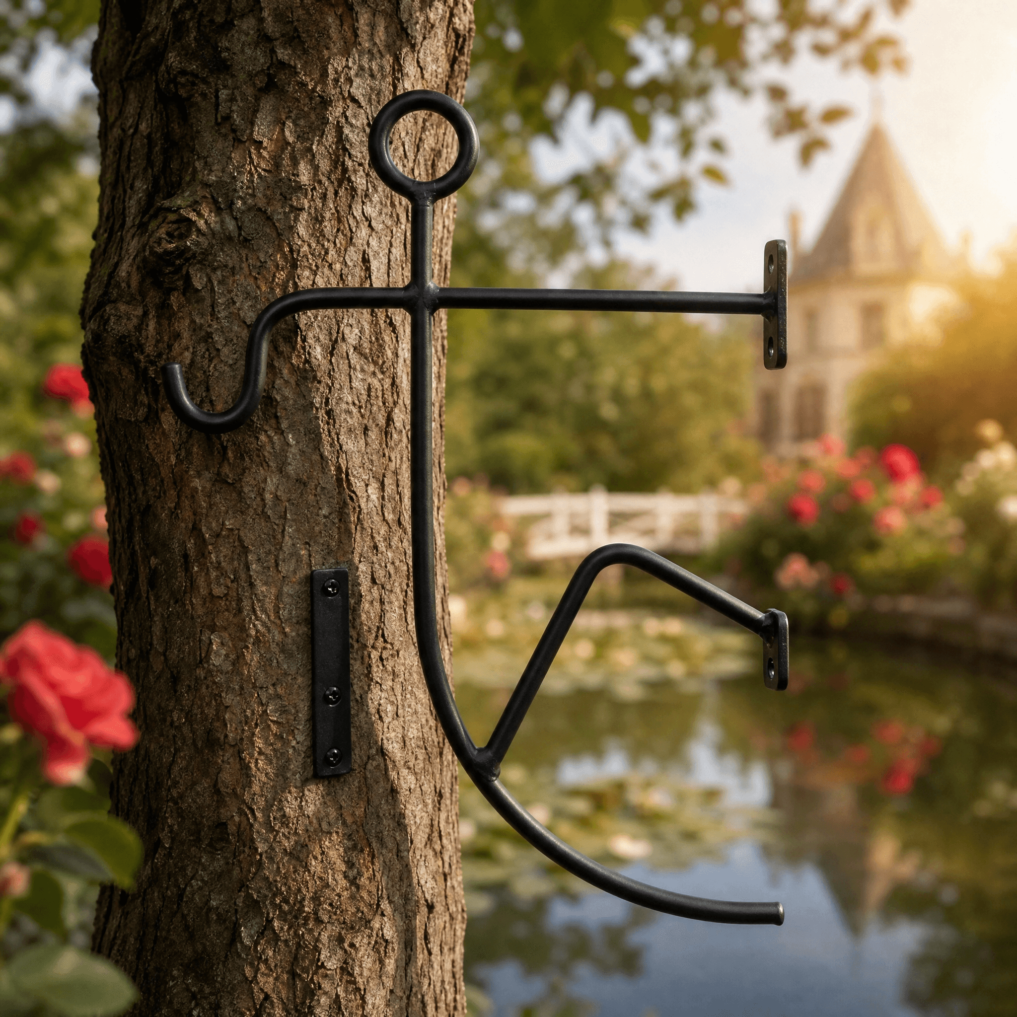 Ironley – Hand-Forged Iron Fisherman Garden Bracket