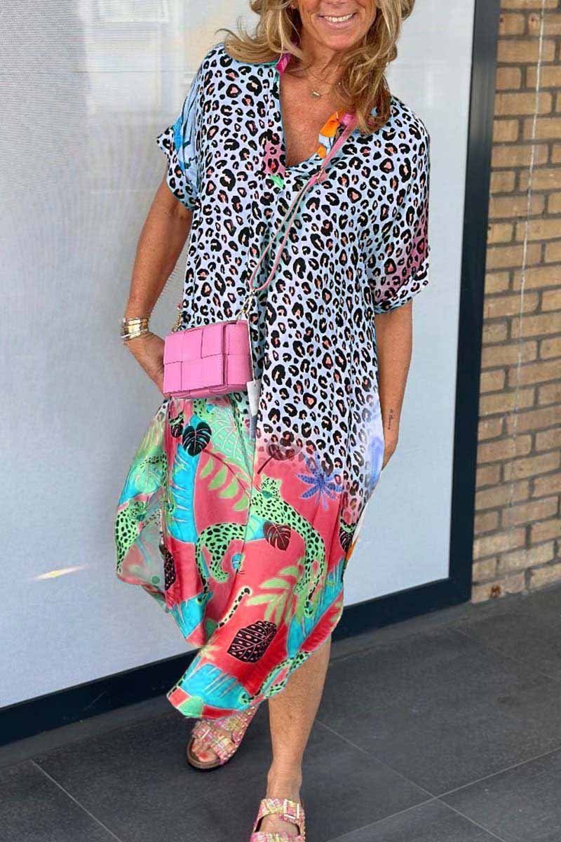 LENA – WILD TROPIC SHIRT DRESS