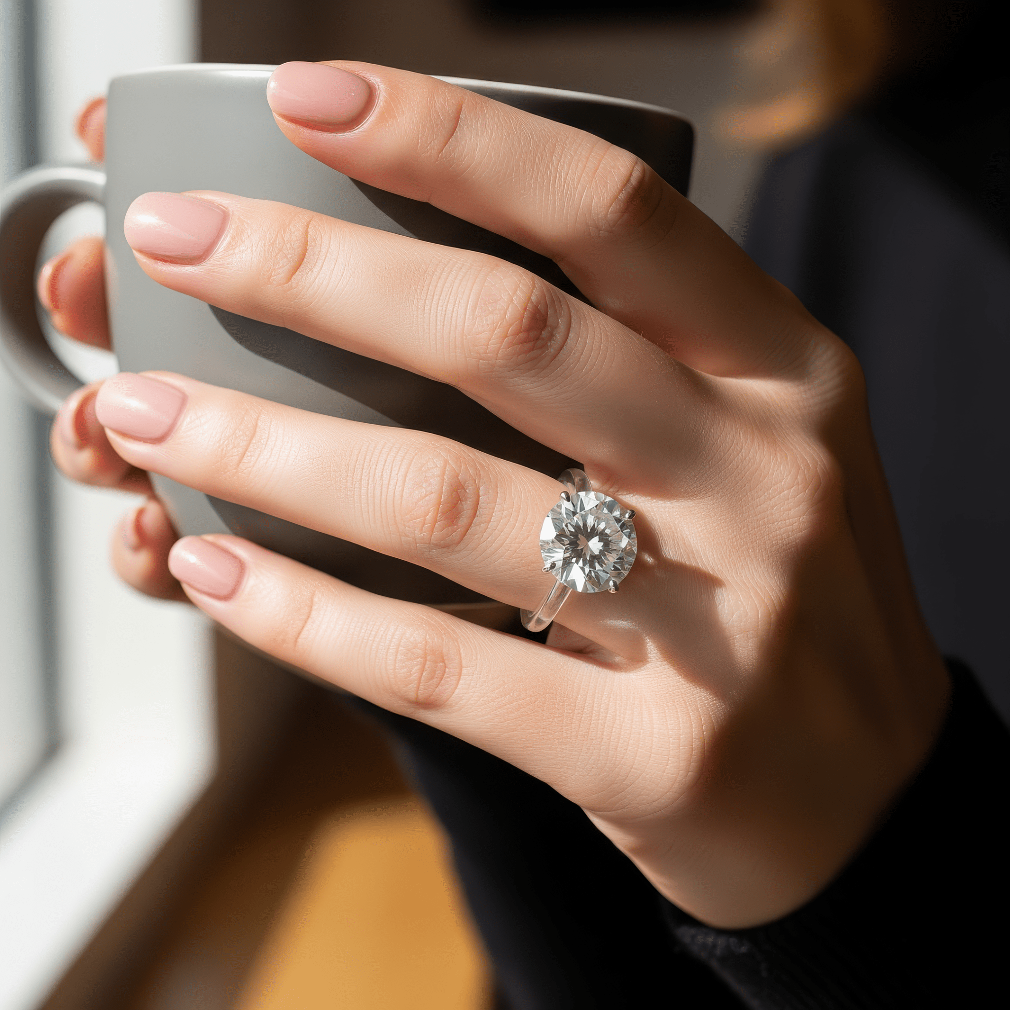 Elaria - Invisible Floating Thread Ring