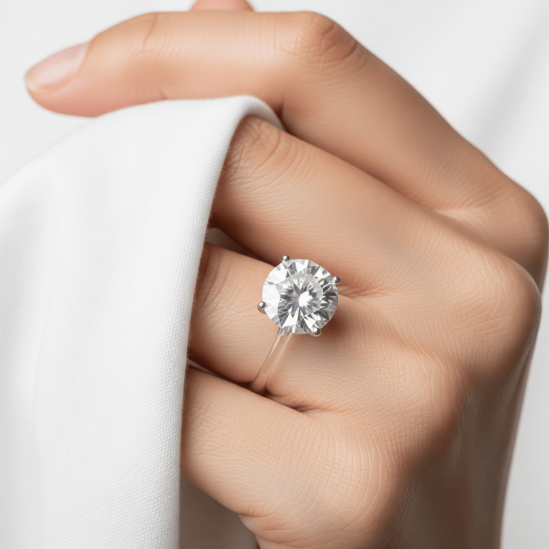 Elaria - Invisible Floating Thread Ring