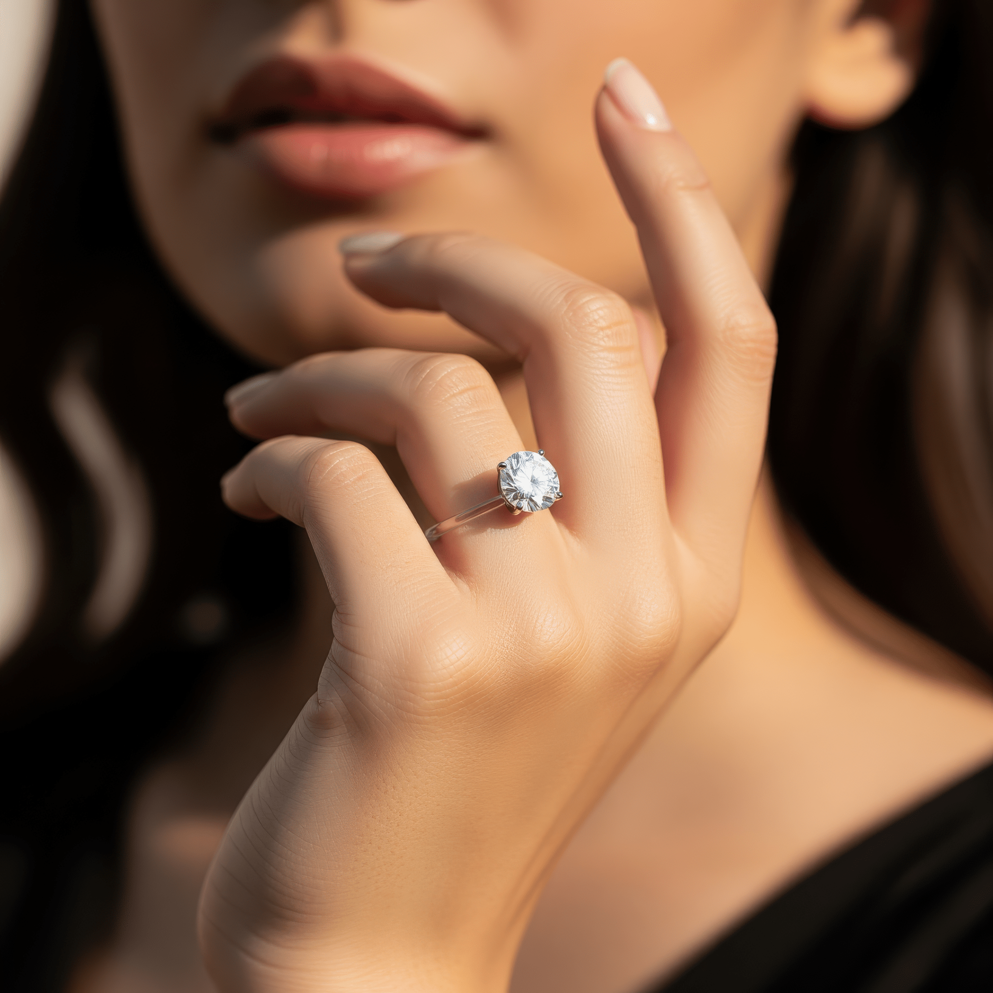Elaria - Invisible Floating Thread Ring