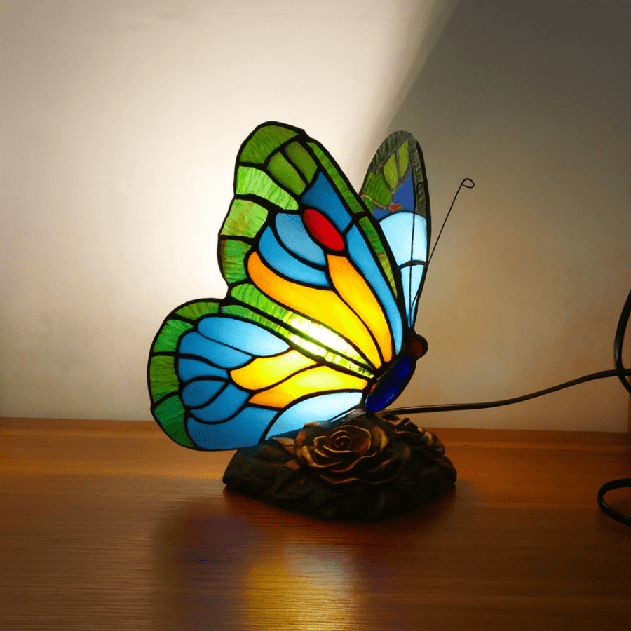 Artistic Blue Butterfly Lamp