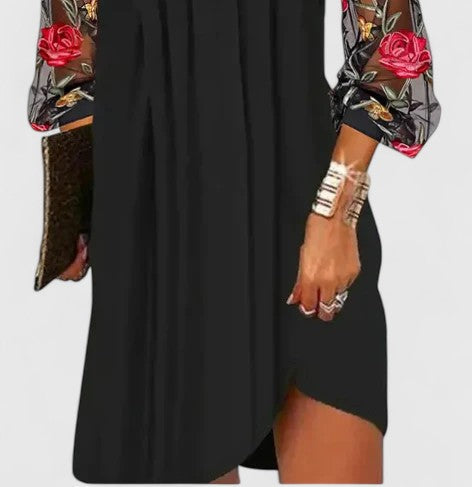 NICOLE – ELEGANT EMBROIDERED MINI DRESS