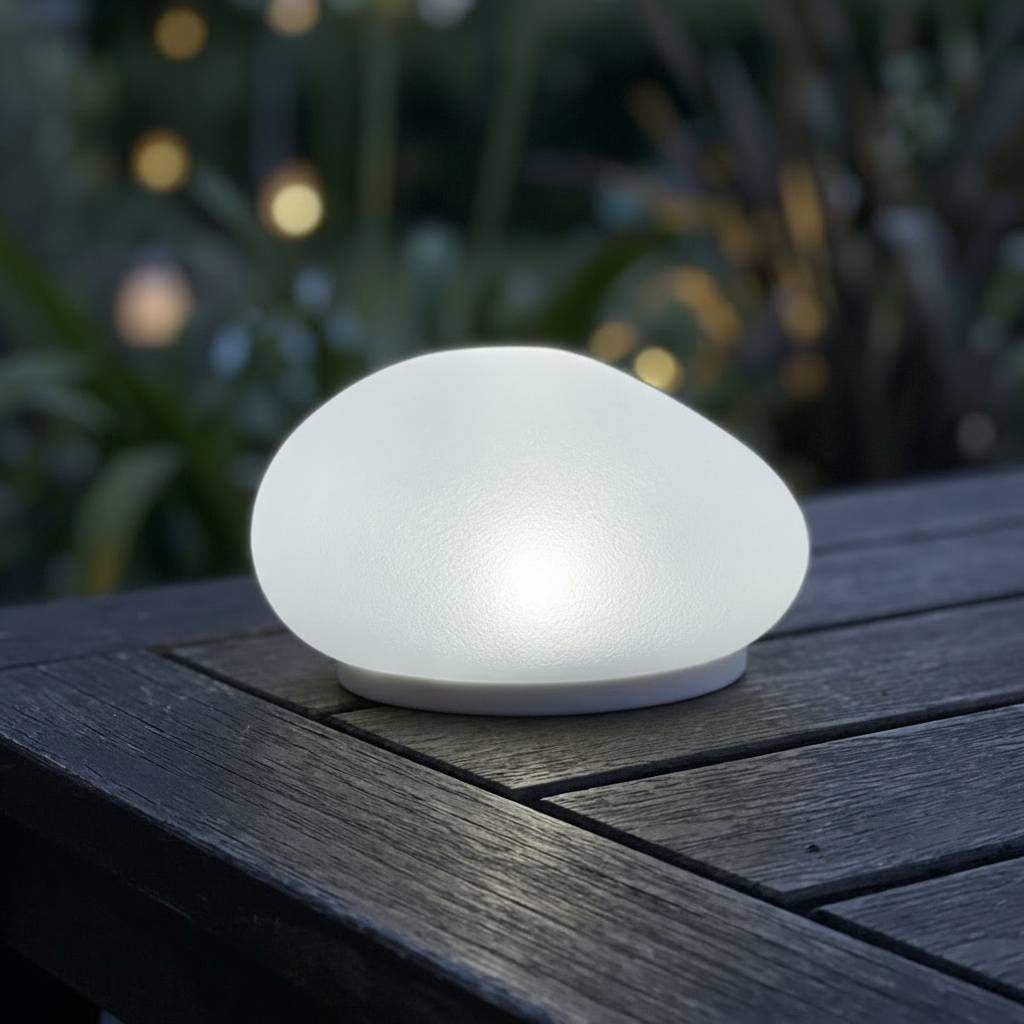 Lumora – Solar Garden Stone Light, Warm Glow, Weatherproof Outdoor Decor