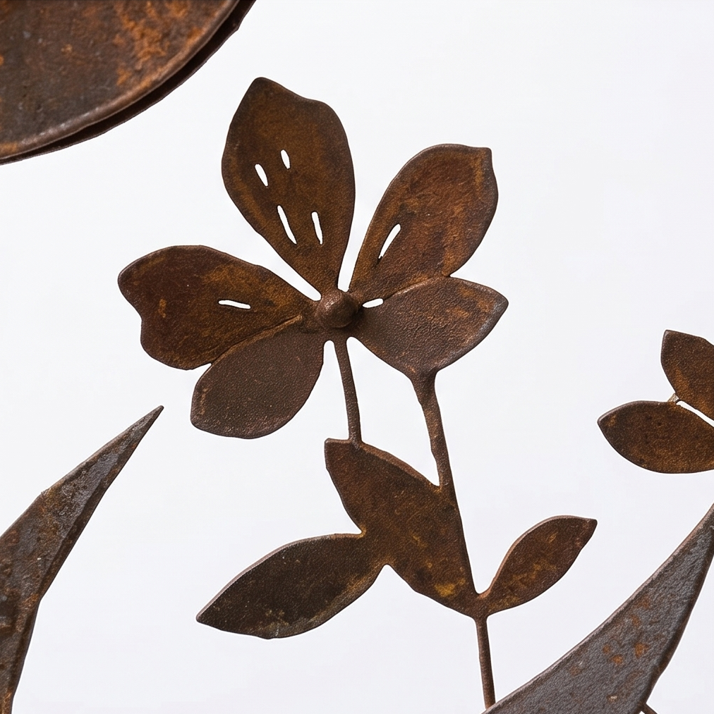 Lark & Iron – Rustic Bird & Wildflower Garden Stake