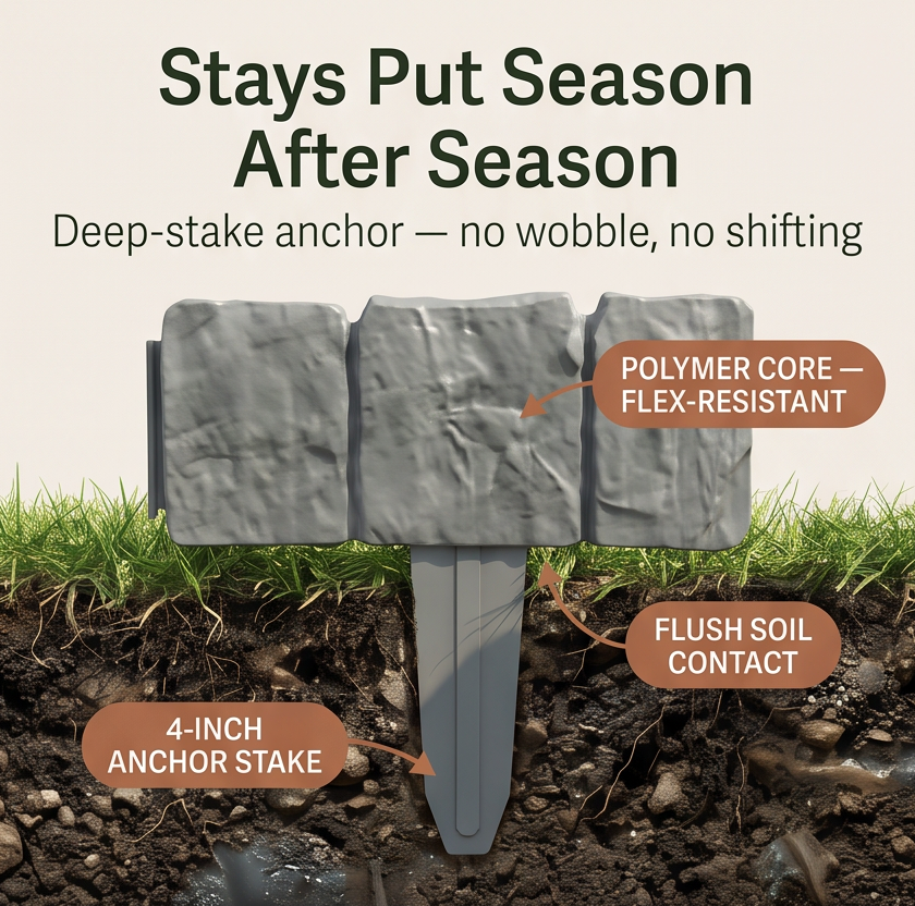Lawnframe – Hammer-In Stone Garden Edging