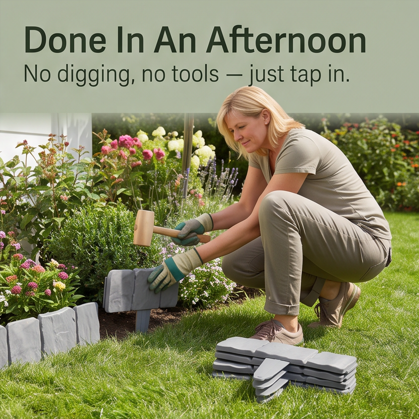 Lawnframe – Hammer-In Stone Garden Edging