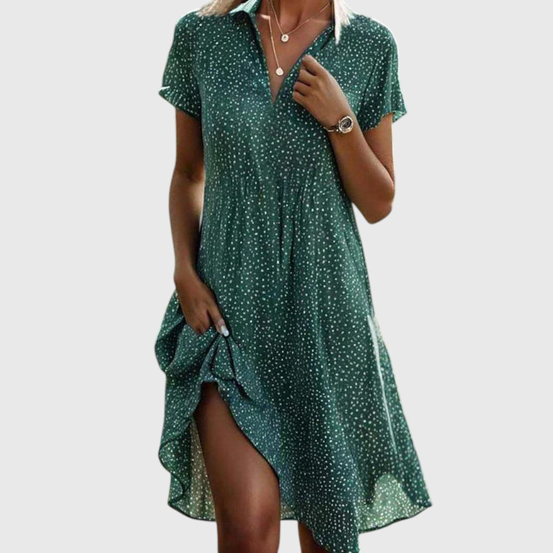 Mary - Short Sleeve Midi Dress
