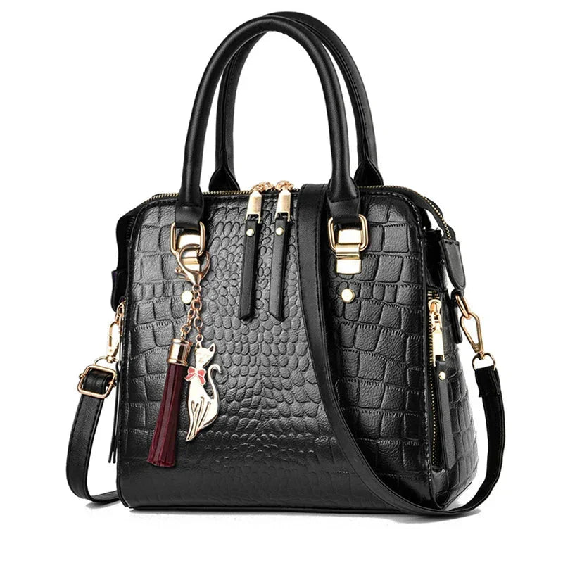 Belen | Luxury Crocodile-Embossed Leather Bag