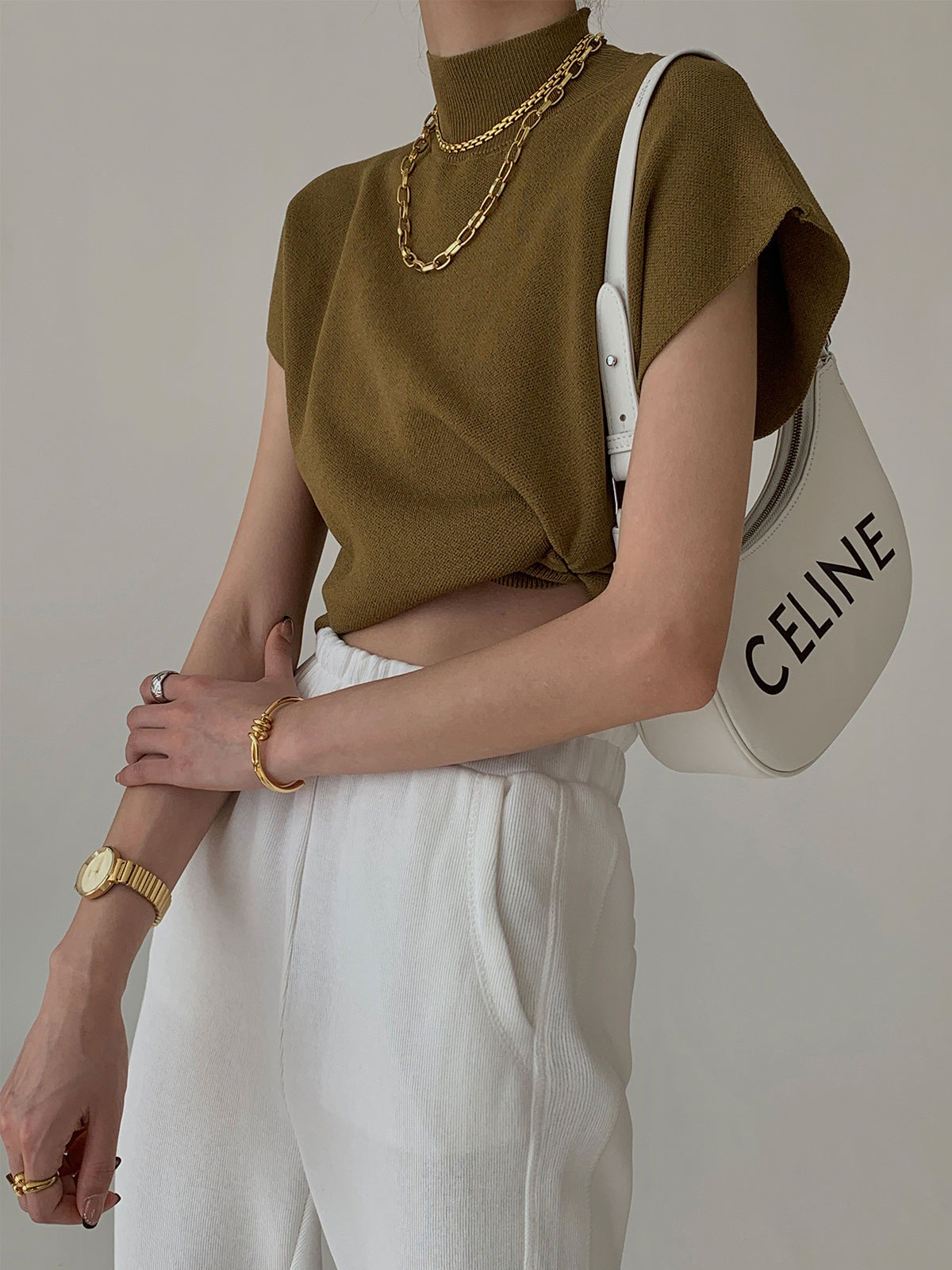 Michelle | Women's Mock Neck Short Sleeve Casual Top