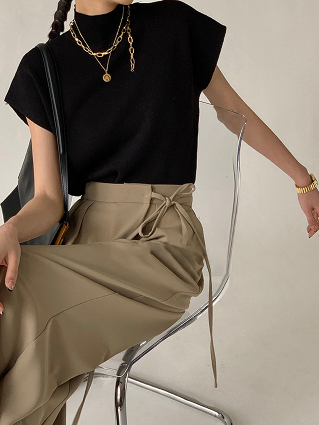 Claire | Women's Mock Neck Short Sleeve Casual Top
