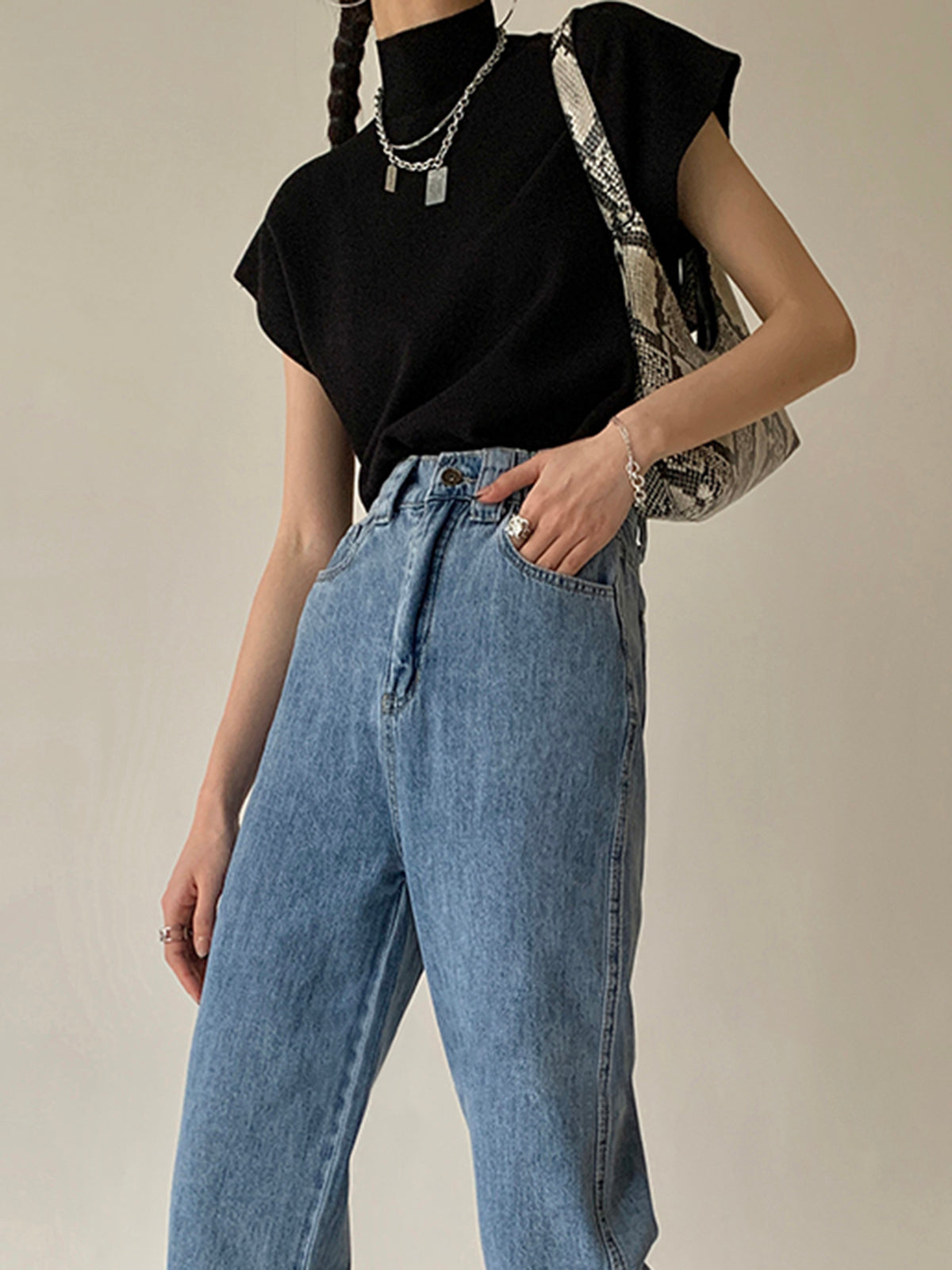 Michelle | Women's Mock Neck Short Sleeve Casual Top