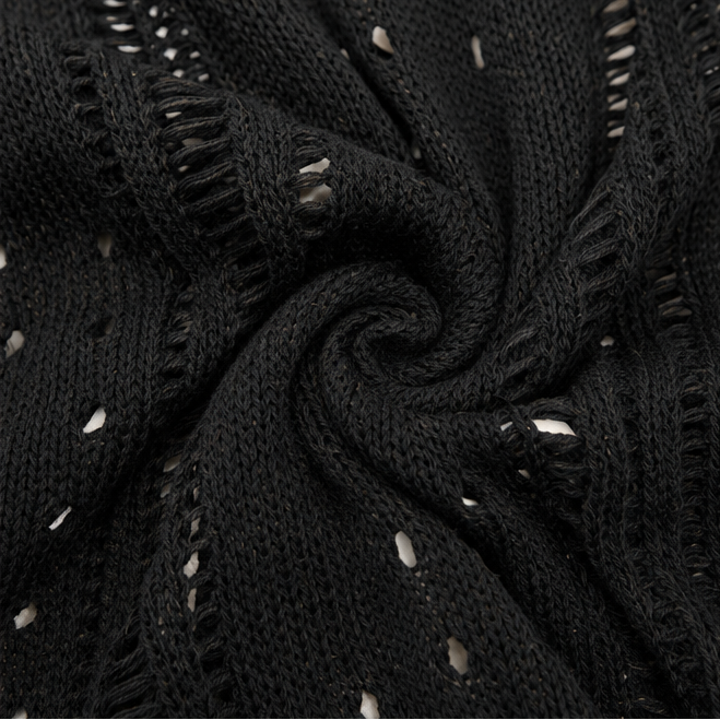 Lianora – Short Sleeve Open Knit Button Cardigan for Women