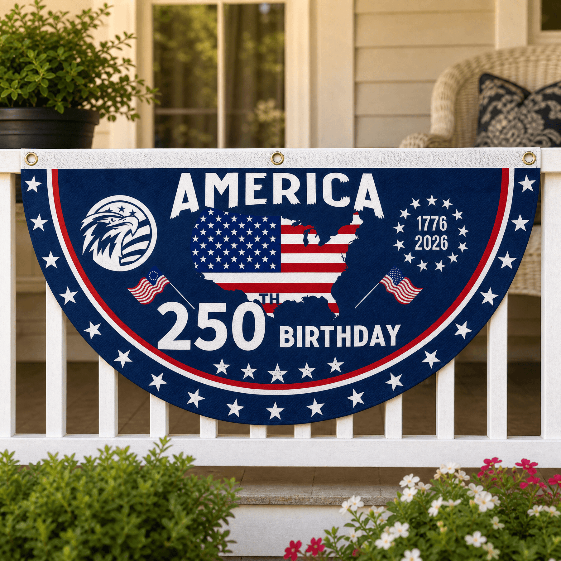 Libertara - 250th Anniversary America Fan Flag