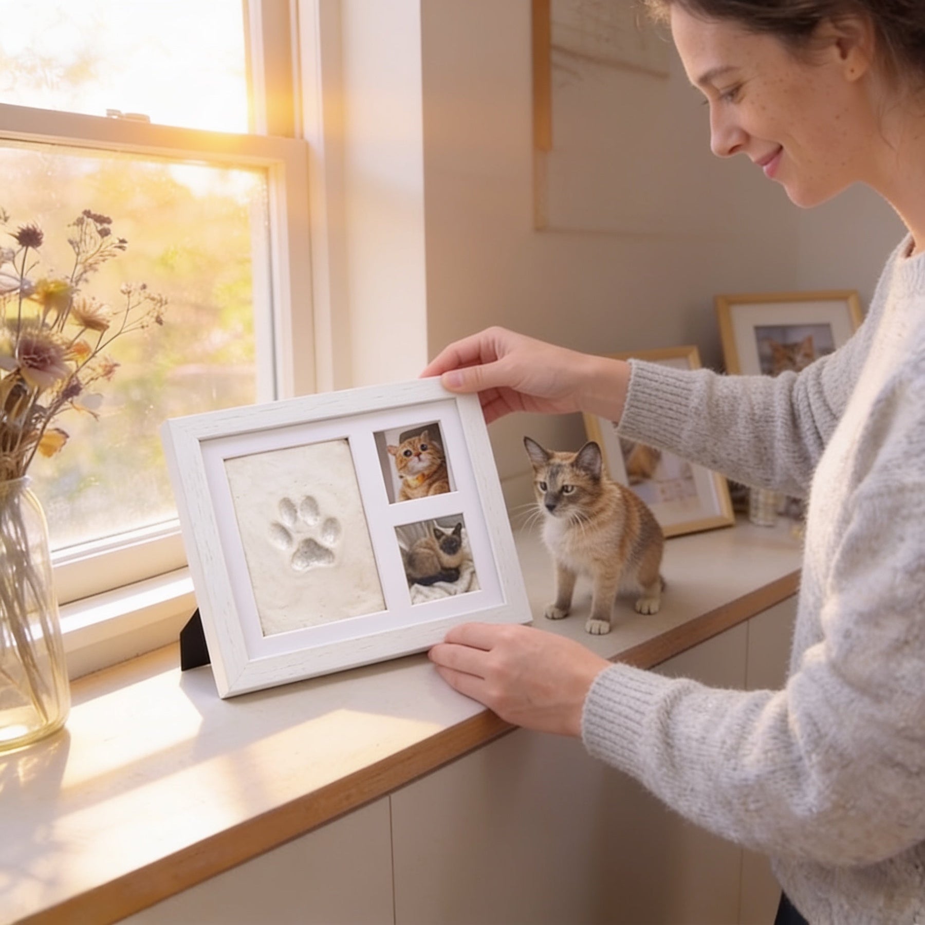 Littlecast – Silver Paw Print Photo Frame Kit