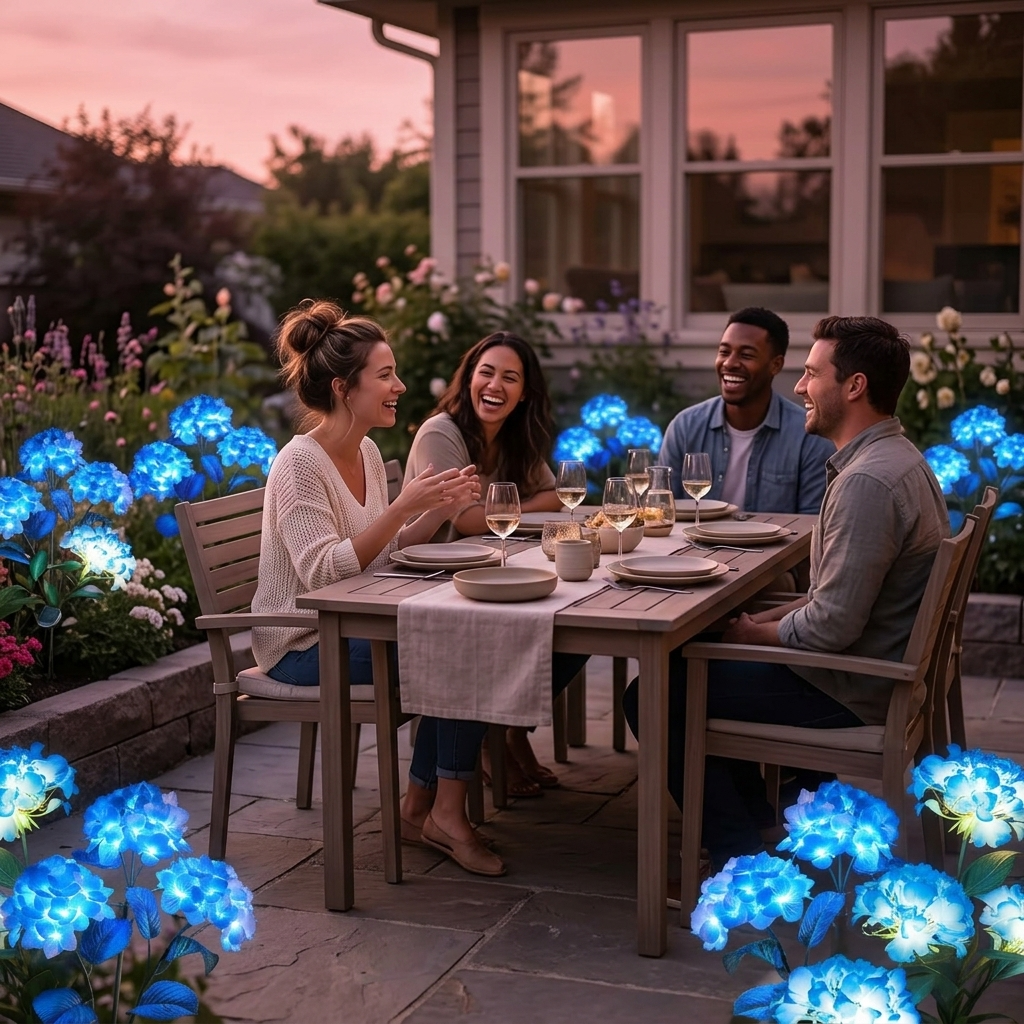 Lumelle – Solar Hydrangea Garden Lights (2-Pack)