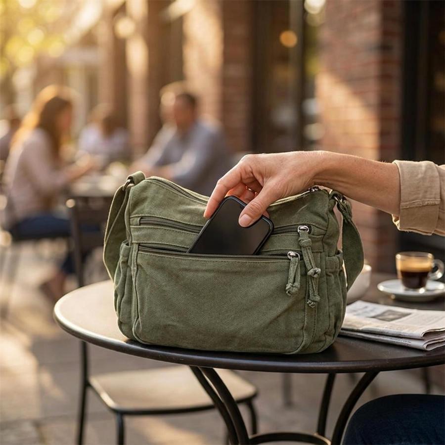 Carvia – Washed Canvas Everyday Hobo Bag