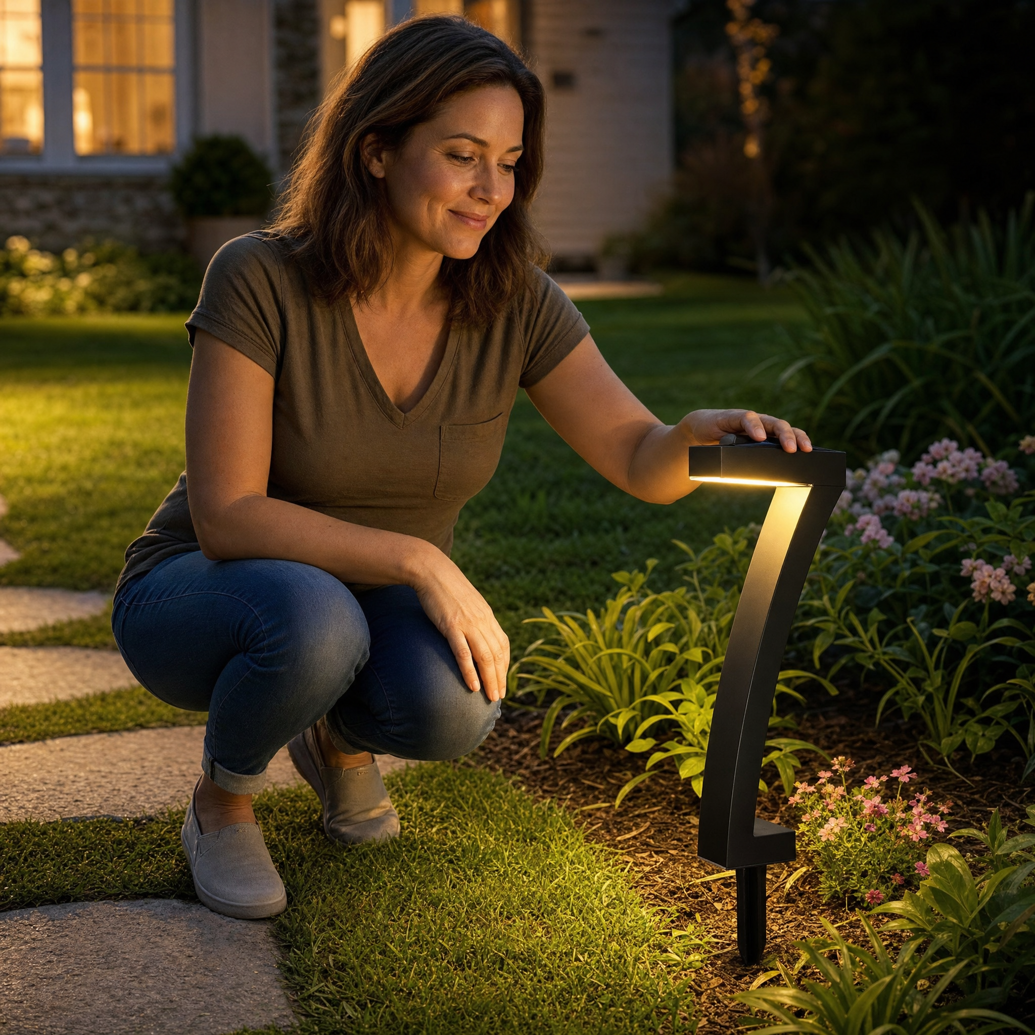 Lumenly – Sculptural Solar Pathway Lights (Set of 4)