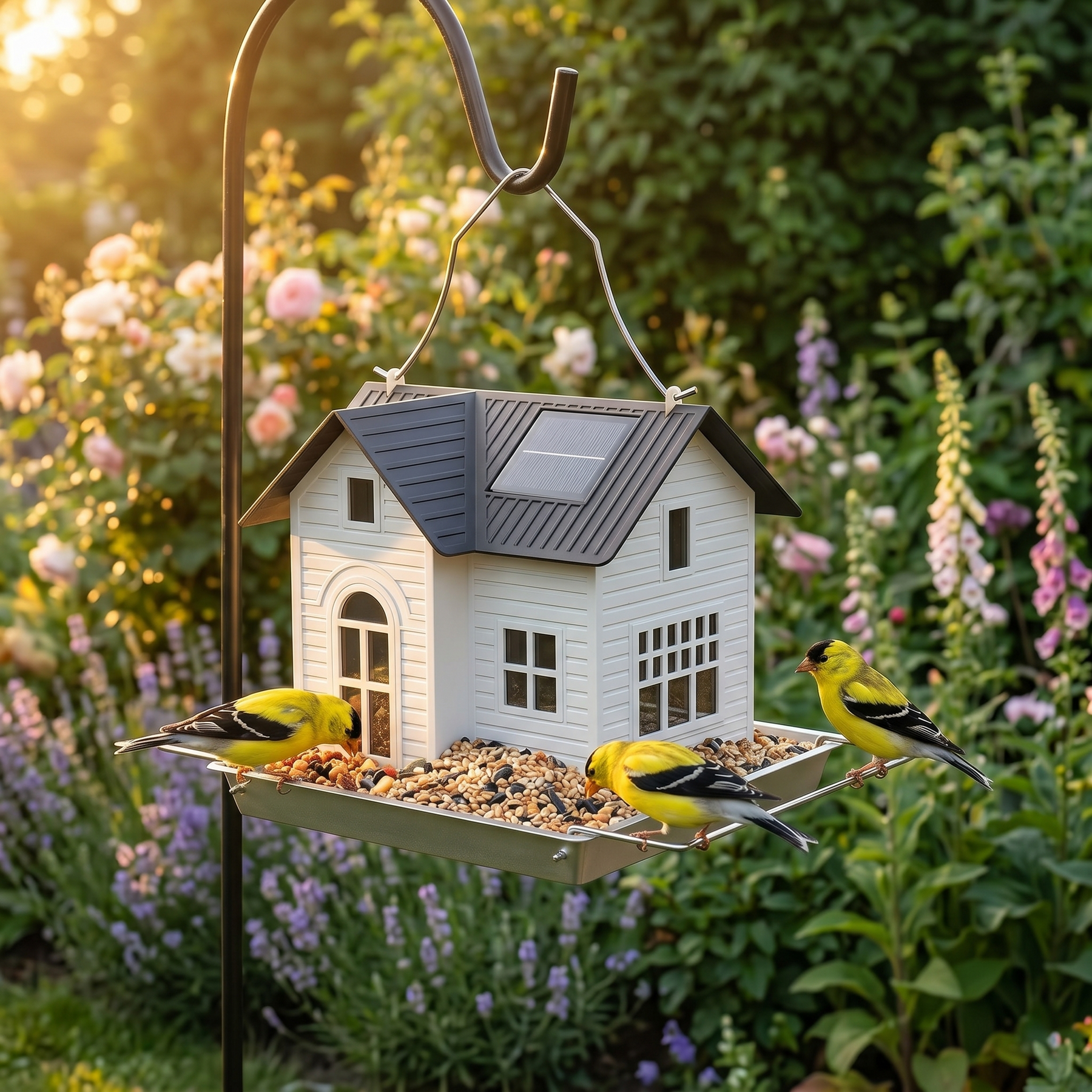 Lumora – Solar Bird House Feeder with Auto-Glow Windows