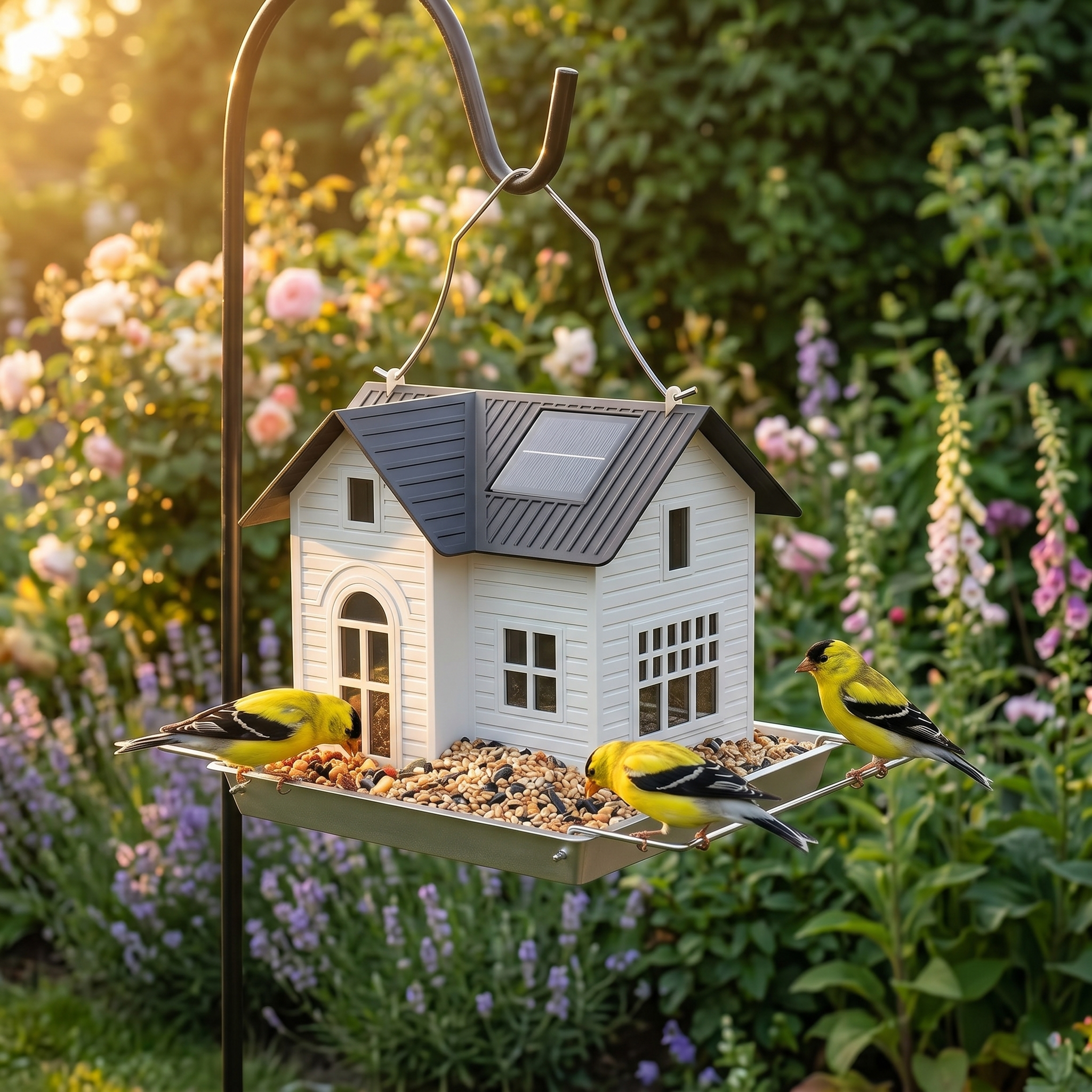 Lumora – Solar Bird House Feeder with Auto-Glow Windows